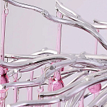 Люстра овальная с розовыми стеклянными подвесками в форме капель FAIRYTREE Light варинант исполнения - 2 | Loft Concept в Самаре