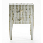 Тумбочка прикроватная White Pearl BEDSIDE CABINET 2 DRAWER варинант исполнения - 1 | Loft Concept в Самаре