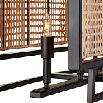 Люстра прямоугольной формы с чёрным каркасом и вставкой из плетеного материала Cage for Light варинант исполнения - 2 | Loft Concept в Самаре