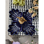 Менажница темно-синяя фарфоровая с бронзовой фигуркой ангела Eden Garden варинант исполнения - 3 | Loft Concept в Самаре