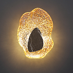 Бра с волнообразным стеклянным плафоном и вставкой из мрамора Liquid Stone варинант исполнения - 9 | Loft Concept в Самаре