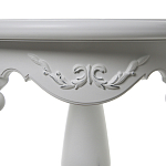 Стол приставной круглый белого цвета из массива бука с легкими потертостями White Provence варинант исполнения - 2 | Loft Concept в Самаре