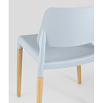 Пластиковый стул на ножках из массива бука Ferret Grey-Blue варинант исполнения - 3 | Loft Concept в Самаре
