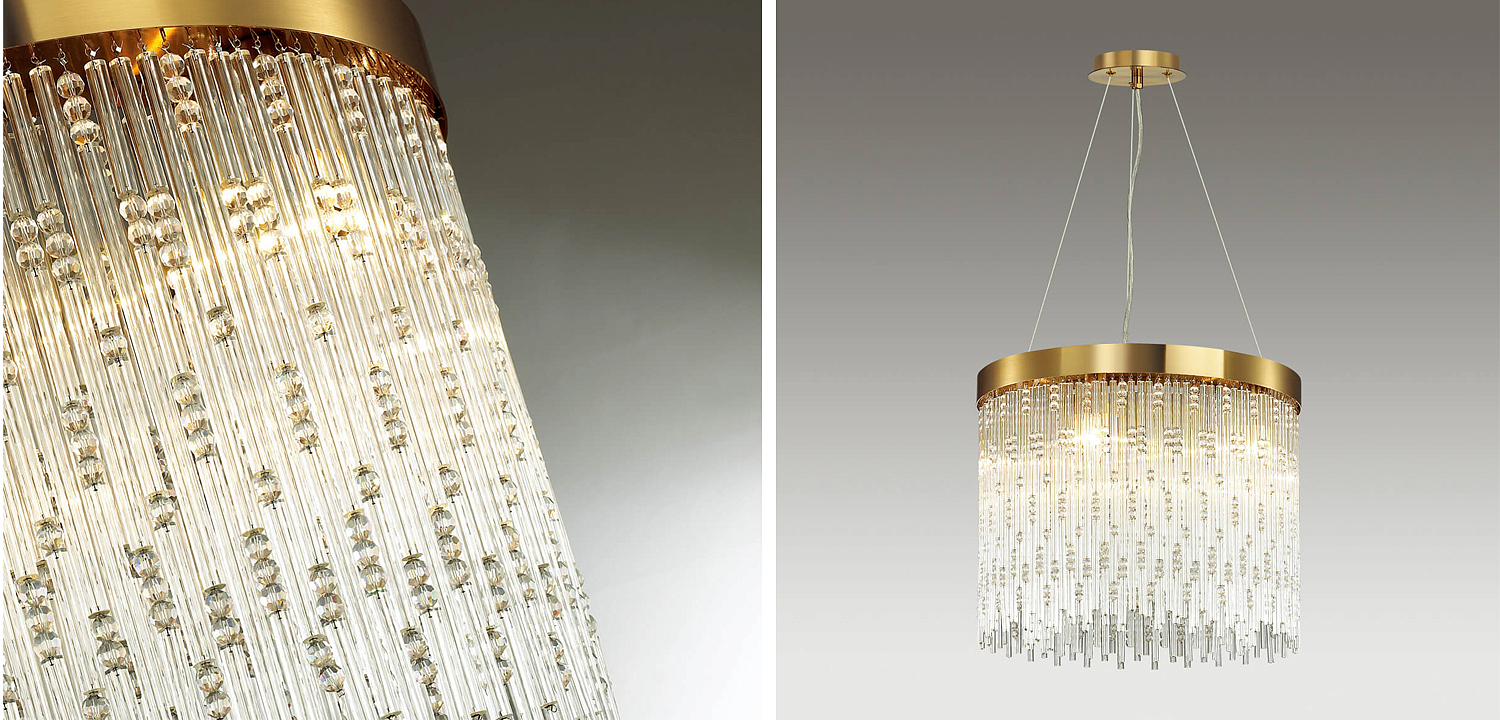 Люстра Hailstorm Rain Kerri Chandelier gold 45 Люстра Hailstorm Rain Kerri Chandelier gold 45 - Loft-Concept в Самаре