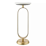 Столик приставной с овальным золотым основанием Oval Gold Base варинант исполнения - 1 | Loft Concept в Самаре