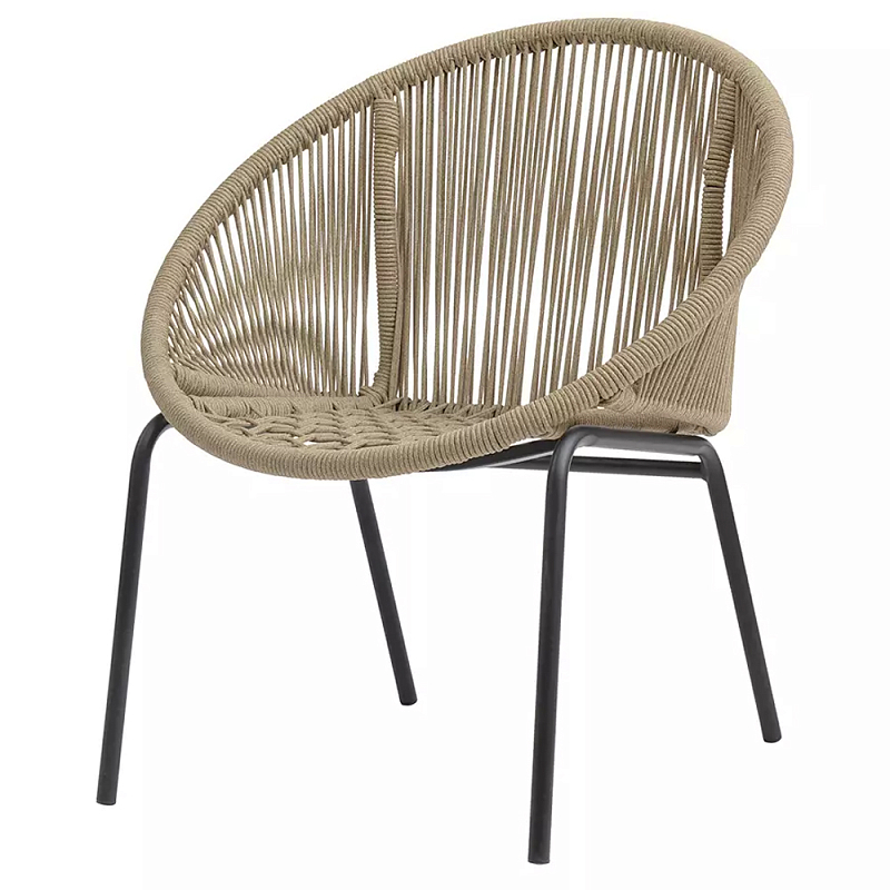 Кресло плетеное круглое Round Wicker Chair Коричневый в Самаре | Loft Concept 