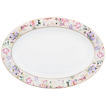 Сервиз столовый из фарфора белый с цветочным принтом на 6 персон 23 предмета Flower Porcelain Collection варинант исполнения - 2 | Loft Concept в Самаре