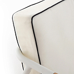 Садовый 2-х местный диван с подлокотниками из тика White варинант исполнения - 7 | Loft Concept в Самаре