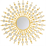 Зеркало-солнце в раме из металла с золотыми с лучами Rays of Peace варинант исполнения - 1 | Loft Concept в Самаре