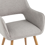 Стул в рогожке серого цвета NEASAN STOOL варинант исполнения - 7 | Loft Concept в Самаре