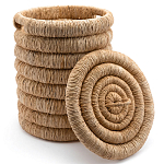 Плетеная корзина с крышкой из плетеного бананового дерева Zuwena Wicker Basket варинант исполнения - 3 | Loft Concept в Самаре