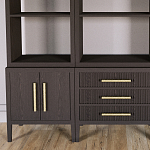 Модульный стеллаж Primo из трех составных элементов Темный орех варинант исполнения - 6 | Loft Concept в Самаре