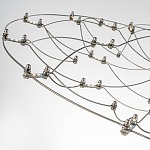 Люстра подвесная с тонкой металлической конструкцией цвета хром Quasar варинант исполнения - 6 | Loft Concept в Самаре