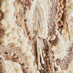 Овальный Современный Гобелен Абстракция в бежевых тонах Shallow варинант исполнения - 3 | Loft Concept в Самаре