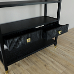 Стеллаж с двумя ящиками Elsa Dreams Black варинант исполнения - 3 | Loft Concept в Самаре