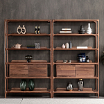Стеллаж в гостиную для книг Moon Walnut Furniture варинант исполнения - 3 | Loft Concept в Самаре