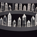 Люстра с двумя кольцами черного цвета с хрустальными элементами QUARTZ CRYSTAL варинант исполнения - 11 | Loft Concept в Самаре