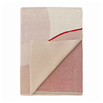 Плед из хлопка бежевого цвета с абстрактным принтом Elysian Flow Peach варинант исполнения - 5 | Loft Concept в Самаре