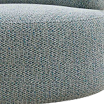 Дизайнерское круглое мягкое кресло в голубой пестрой обивке Roux Round Armchair варинант исполнения - 4 | Loft Concept в Самаре