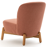 Кресло на деревянных ножках Olguin Pink Chair варинант исполнения - 4 | Loft Concept в Самаре