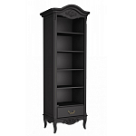 Стеллаж черный узкий из массива бука с 5-ю полками Black Provence варинант исполнения - 1 | Loft Concept в Самаре