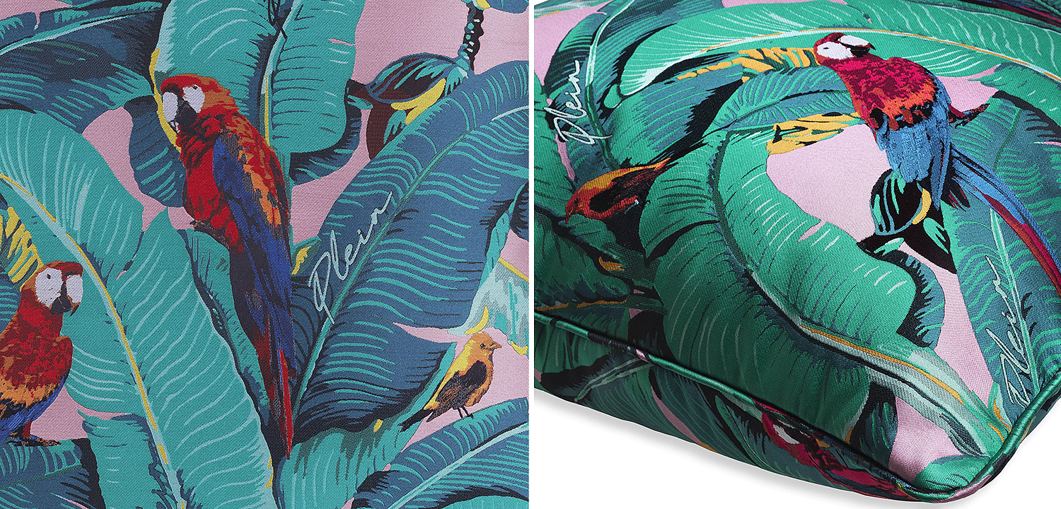 Подушка Philipp Plein Cushion Parrot 70 x 70 Подушка Philipp Plein Cushion Parrot 70 x 70 - Loft-Concept в Самаре