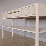 Дизайнерская Консоль с полкой и ящиком Primo Светлый дуб варинант исполнения - 4 | Loft Concept в Самаре