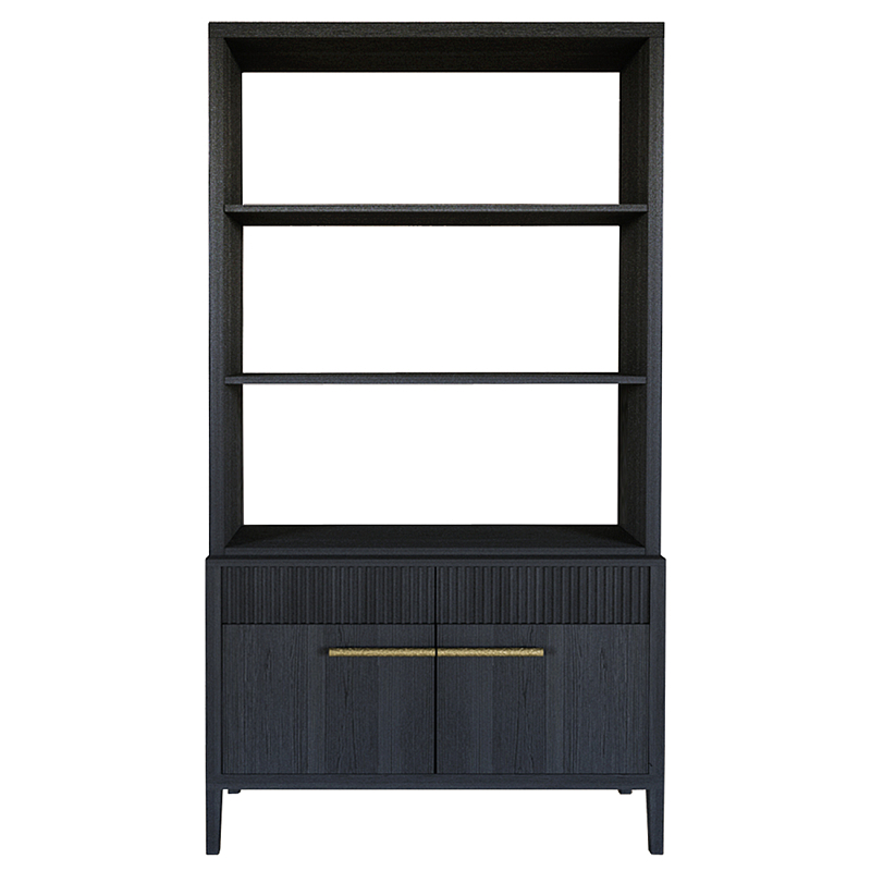 Стеллаж Primo с ящиками Черный дуб  Черный матовый в Самаре | Loft Concept 