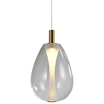 Подвесной светильник со стеклянным плафоном в форме капли NAOMI drop transparent glass варинант исполнения - 3 | Loft Concept в Самаре