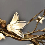 Люстра в виде золотой ветки с цветами Glass Flower Pendant Light варинант исполнения - 9 | Loft Concept в Самаре