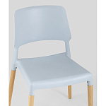 Пластиковый стул на ножках из массива бука Ferret Grey-Blue варинант исполнения - 2 | Loft Concept в Самаре