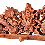 Панно-вешалка из дерева драконы Panel With Animals варинант исполнения - 2 | Loft Concept в Самаре