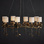 Люстра с каркасом в виде цветков розы и тканевыми абажурами Flowers and Fox Roses варинант исполнения - 4 | Loft Concept в Самаре