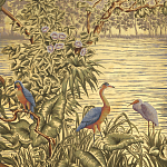 Обои ручная роспись Le Brésil Amarelo Deep Rich Gold варинант исполнения - 1 | Loft Concept в Самаре