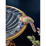 Чаша стеклянная с фигурками разноцветных попугаев на ободке 41 Eden Garden варинант исполнения - 4 | Loft Concept в Самаре