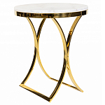 Кофейный столик на подстолье золотого цвета Noelle варинант исполнения - 1 | Loft Concept в Самаре