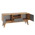 ТВ-тумба с фасадом цвета серый бетон Grace of Furniture  варинант исполнения - 3 | Loft Concept в Самаре