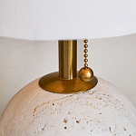 Настольная лампа на круглом основании из натурального камня Bartolomeo варинант исполнения - 2 | Loft Concept в Самаре