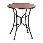 Столик приставной с круглой столешницей на металлическом черном основании Scenical Table варинант исполнения - 1 | Loft Concept в Самаре