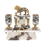 Настольный письменный набор из мрамора с декором в виде льва в подарочной упаковке Marble Accessory варинант исполнения - 1 | Loft Concept в Самаре
