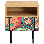 Прикроватная тумба с изображением на ящике Elise Nightstand варинант исполнения - 17 | Loft Concept в Самаре