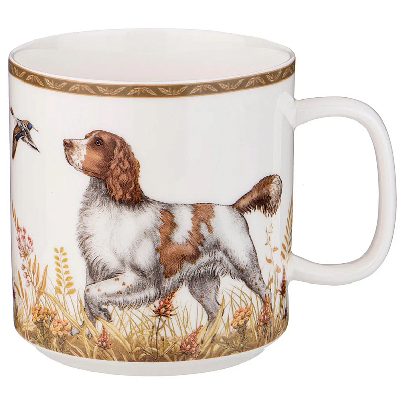 Кружка из фарфора с изображением уток и собаки 400 мл Hunting Porcelain Collection Белый Коричневый Мульти Кружка из фарфора с изображением уток и собаки 400 мл Hunting Porcelain Collection Белый Коричневый Мульти в Самаре | Loft Concept