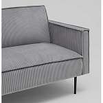 Диван современный вельветовый прямой Worcester Серый варинант исполнения - 3 | Loft Concept в Самаре