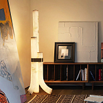 Торшер геометрический с тремя мраморными плафонами Marble Tripod варинант исполнения - 8 | Loft Concept в Самаре