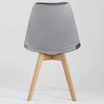 Стул с мягким велюровым сиденьем Arvika Grey варинант исполнения - 4 | Loft Concept в Самаре