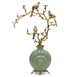 Фарфоровый подсвечник с бронзовым декором Eden Garden варинант исполнения - 1 | Loft Concept в Самаре