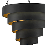 Подвесной светильник в форме спирали черный с золотой внутренней отделкой Warm Glow варинант исполнения - 1 | Loft Concept в Самаре