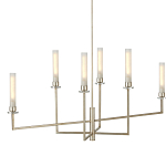 Люстра с 6-ю белыми матовыми плафонами из стекла в форме цилиндра Longitude варинант исполнения - 3 | Loft Concept в Самаре