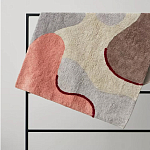 Ковер из хлопка с абстрактным принтом бежевого цвета Elysian Flow Blush варинант исполнения - 6 | Loft Concept в Самаре