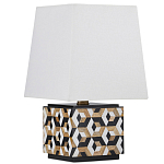 Настольная лампа с фигурным узором и трапециевидным абажуром Сonundrum варинант исполнения - 3 | Loft Concept в Самаре